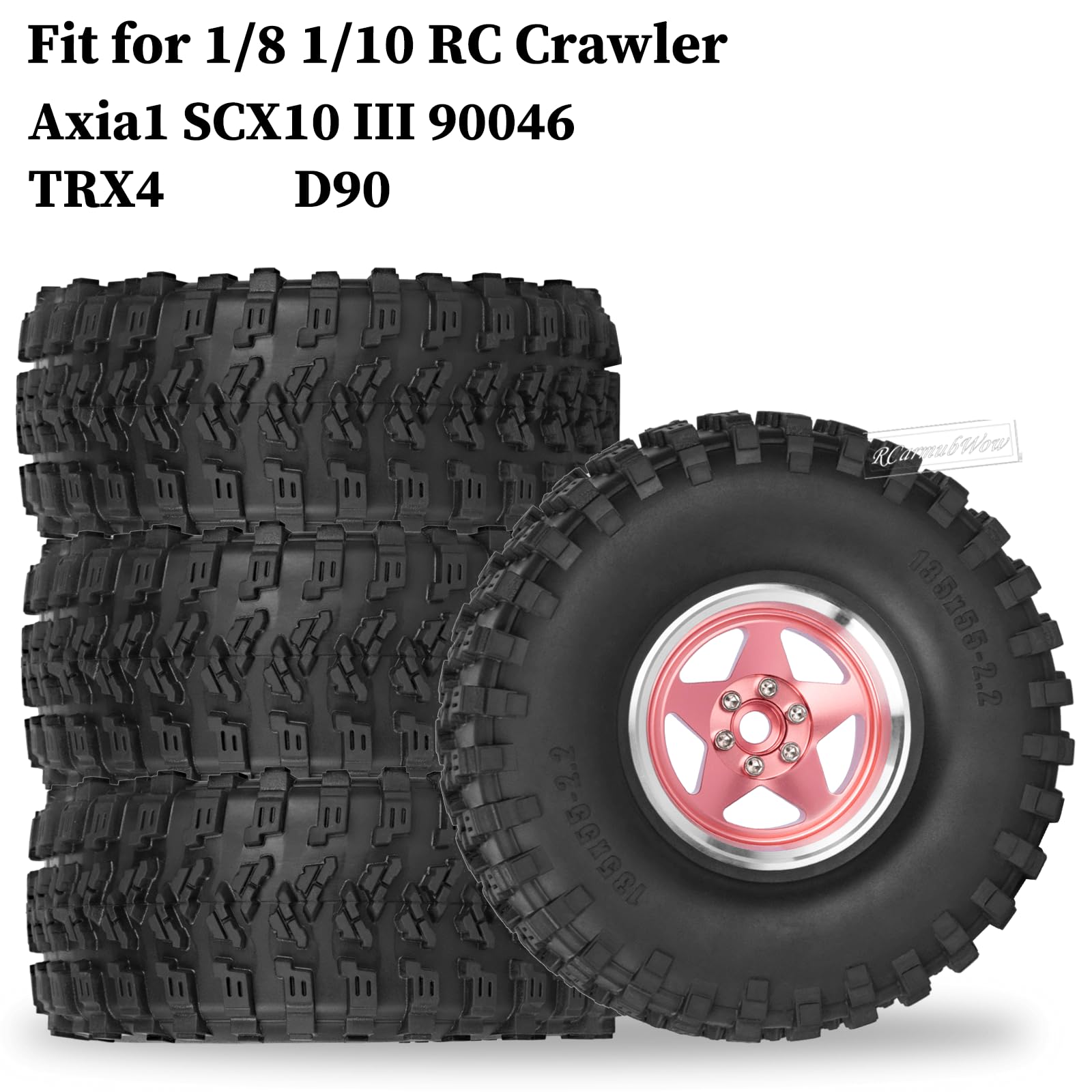 2.2 Inch RC Tires Black 4-Pack 2.2